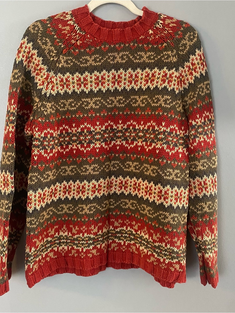 Vintage Abercrombie & Fitch Red Knit Crewneck Sweater